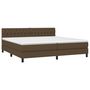 Voir la diapositive 3 : VIDAXL Sommier a lattes de lit matelas et LED Marron fonce 200x200 cm