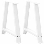 VIDAXL Pieds de table basse forme de A 2 pcs blanc 80x(72-73) cm acier