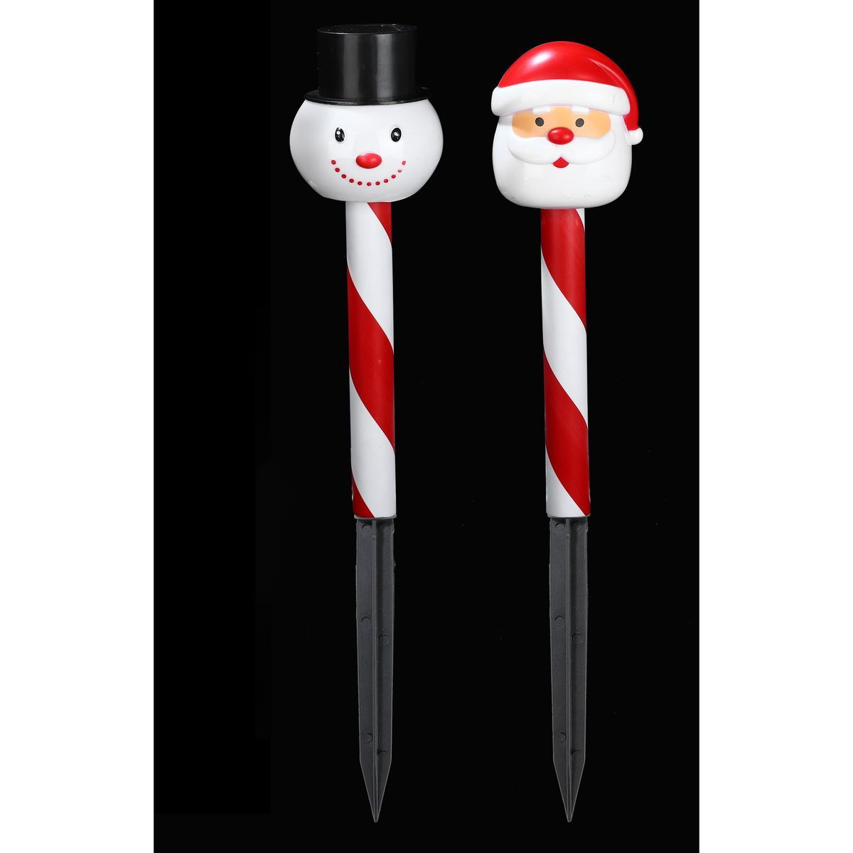 ACTUEL PIC Solaire père noël / bonhomme de neige 1 led pour extérieur 35 cm