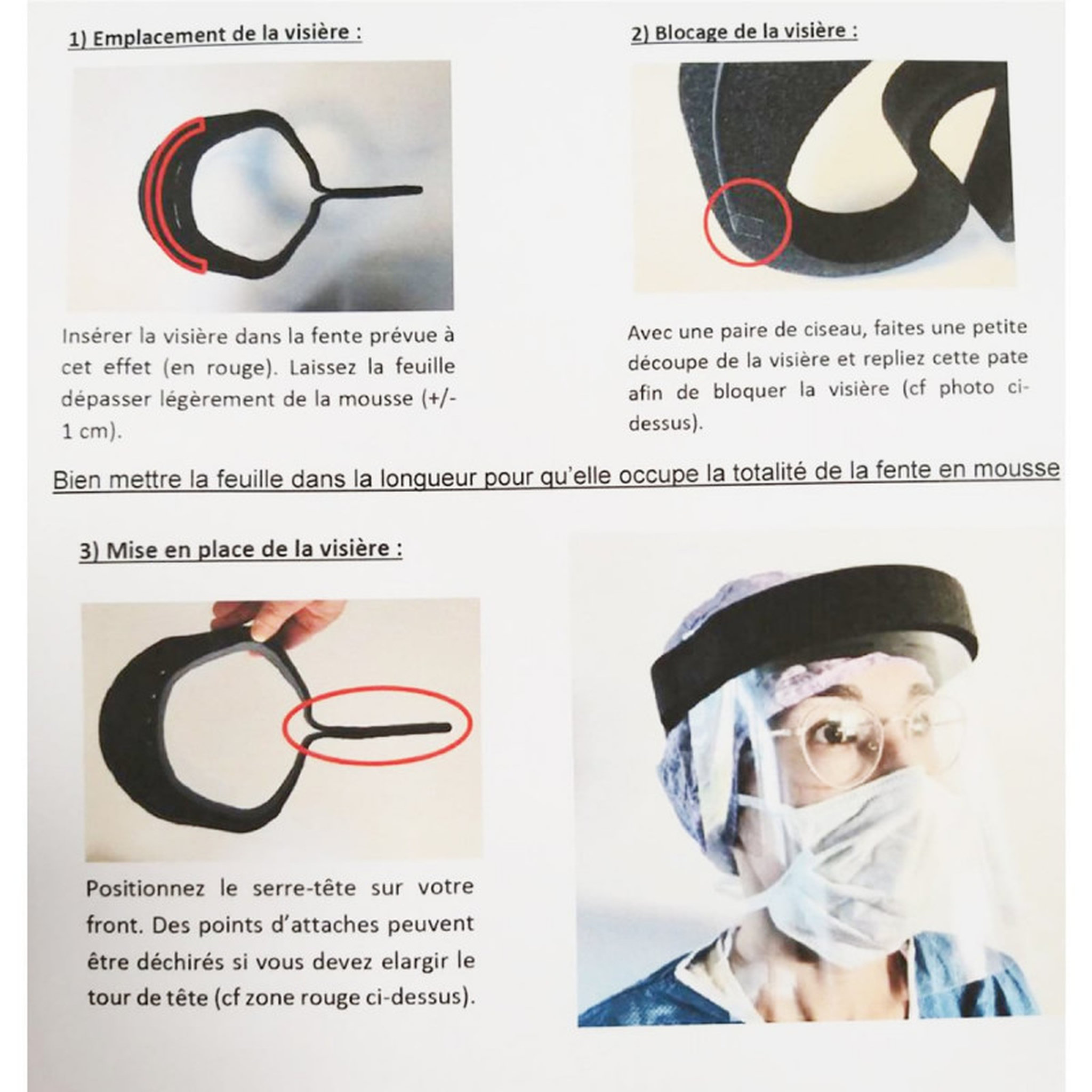 Voir la diapositive 2 : ESPACE-BRICOLAGE Visière de protection avec serre tête en mousse