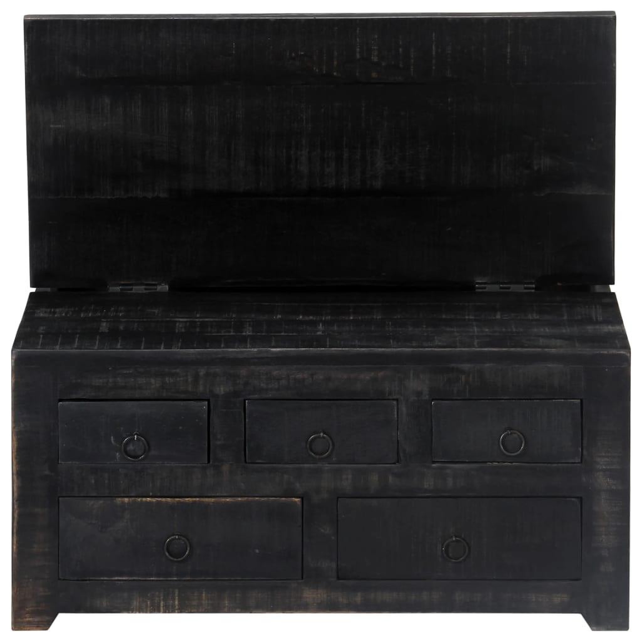 Voir la diapositive 5 : VIDAXL Table basse Noir 65x65x30 cm Bois de manguier massif