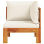 Voir la diapositive 4 : VIDAXL Canape d'angle de jardin avec coussins bois massif d'acacia