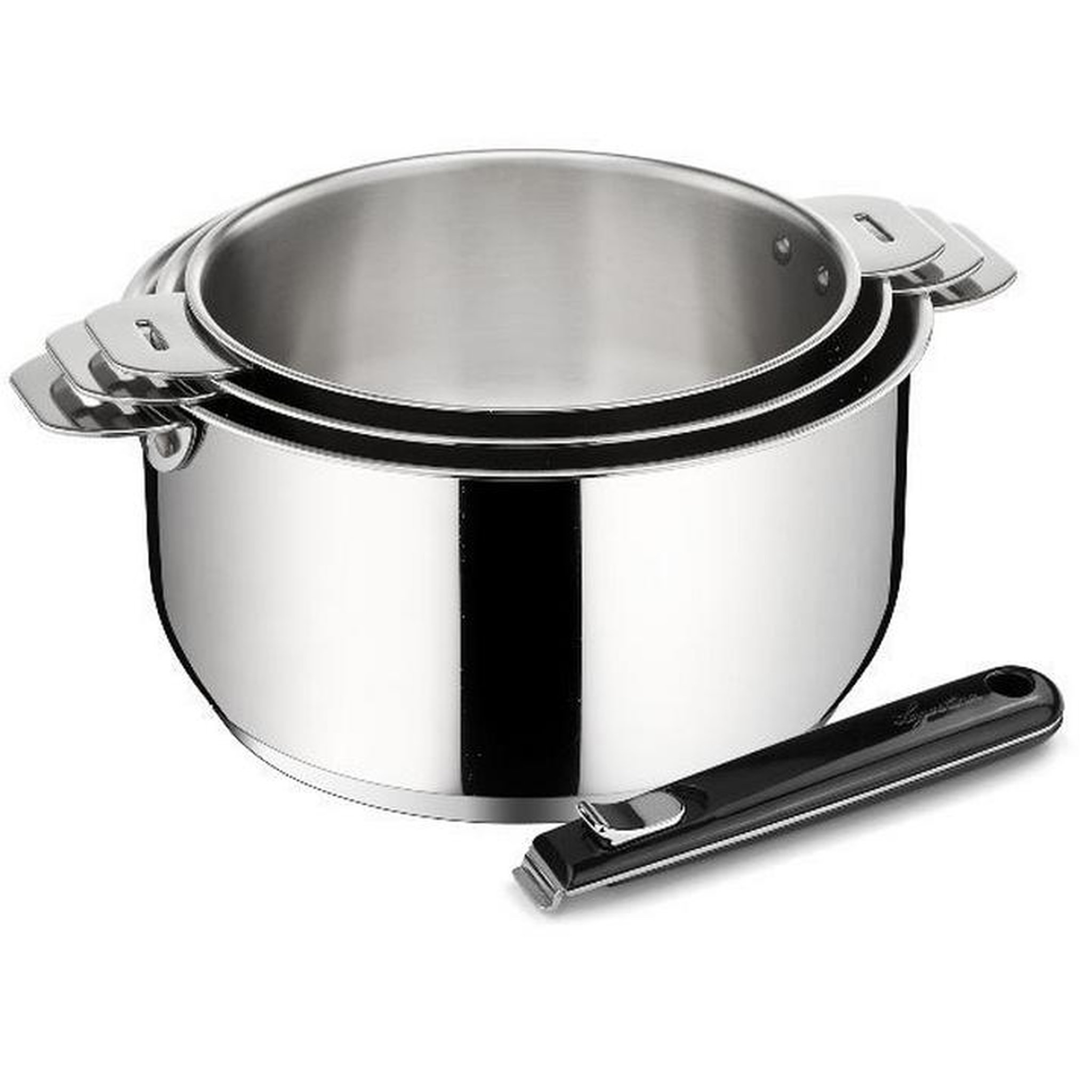 Lagostina Série de 3 casseroles inox 16/18/20cm + poignée - 012132600004