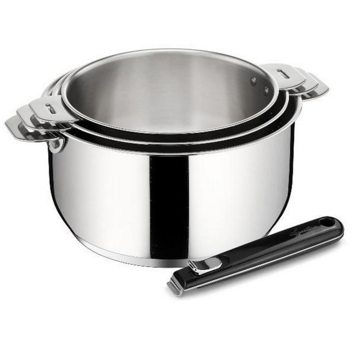 Lagostina Série de 3 casseroles inox 16/18/20cm + poignée - 012132600004