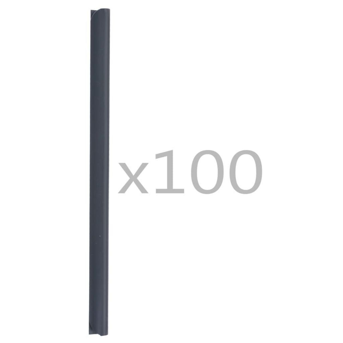 VIDAXL Attaches de bande de cloture 100 pcs PVC Anthracite