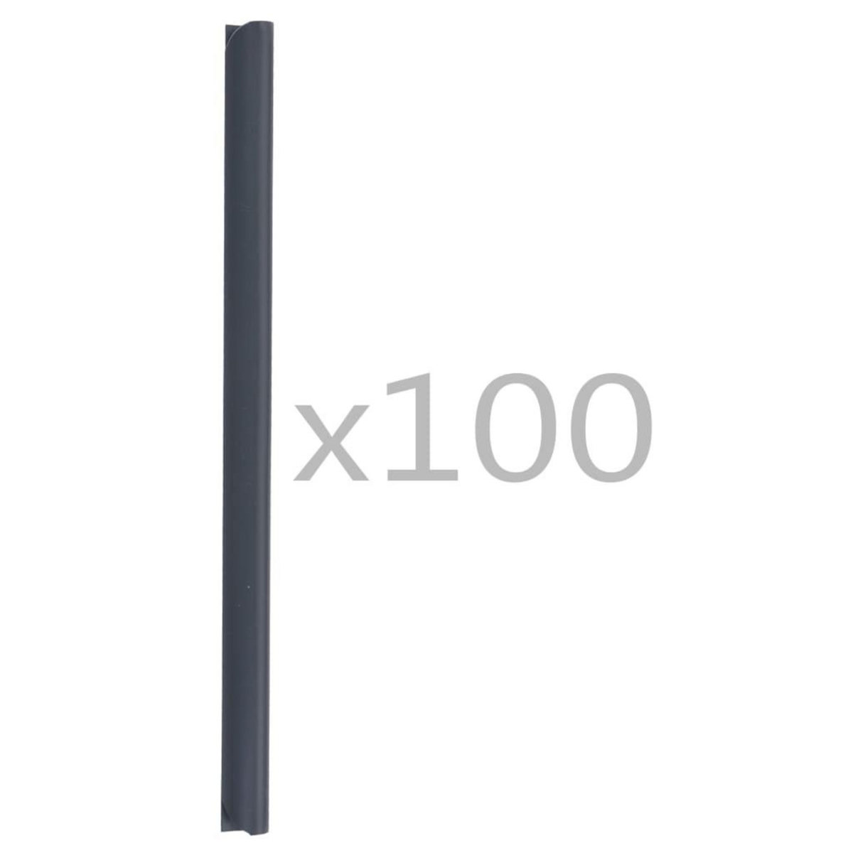 VIDAXL Attaches de bande de cloture 100 pcs PVC Anthracite