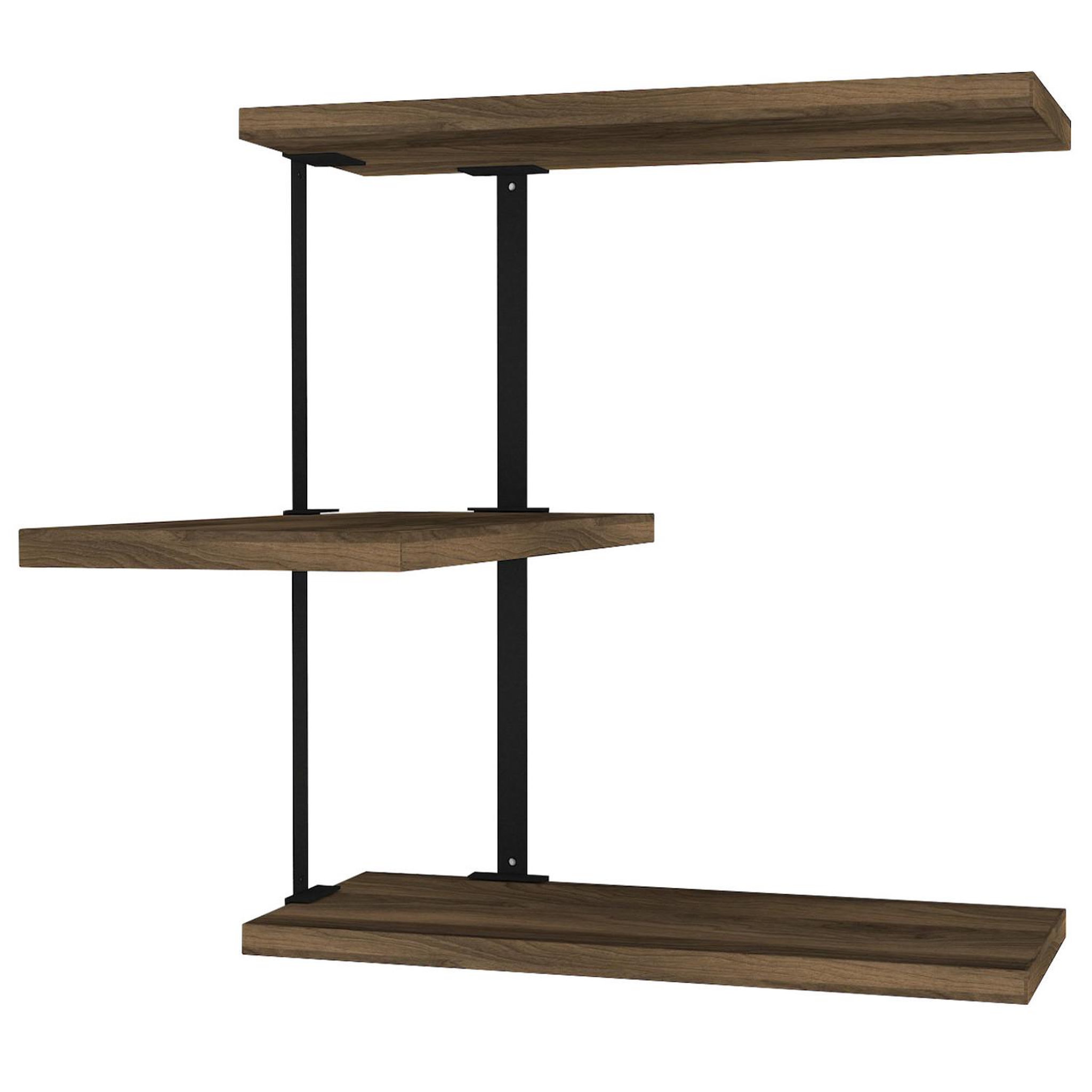 Habitat et Jardin Étagère murale en bois  frisbi  - 45 x 20 x 47 cm - noyernoir