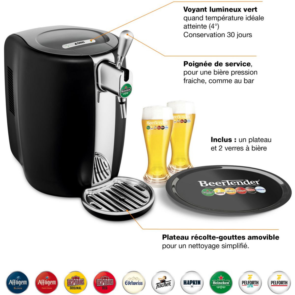 SEB Tireuse à bière YY2796FD + coffret 2 verres