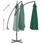 Voir la diapositive 3 : VIDAXL Parasol de jardin en porte-a-faux avec mat en acier vert