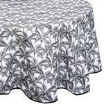 ATMOSPHERA Nappe Antitache Imprimée  Palmier  180cm Gris