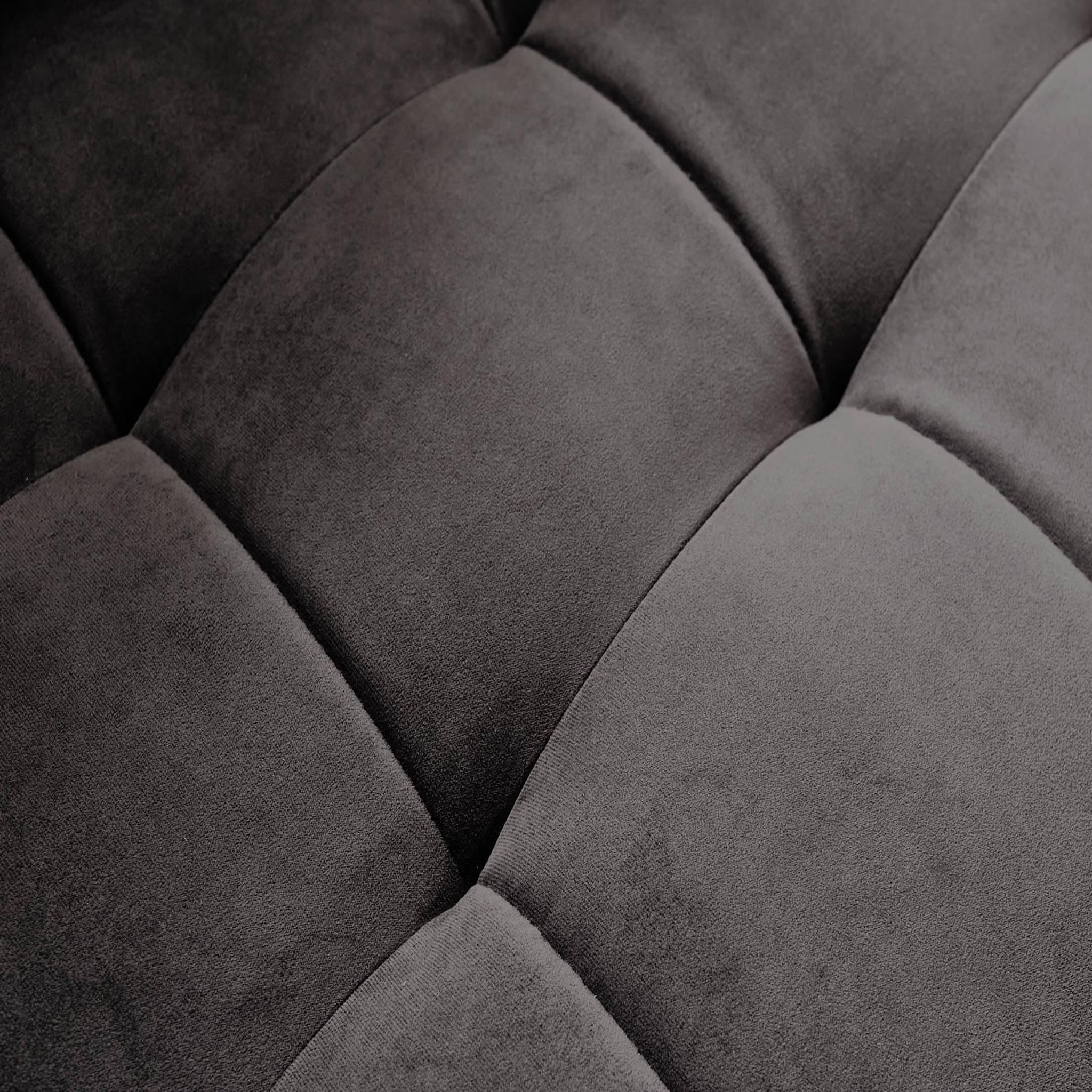 Voir la diapositive 5 : BEST MOBILIER Anna - canapé d'angle droit - 5 places - convertible - en velours