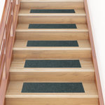 VIDAXL Tapis d'escalier autocollants Rectangulaire 15 pcs 76x20cm Vert
