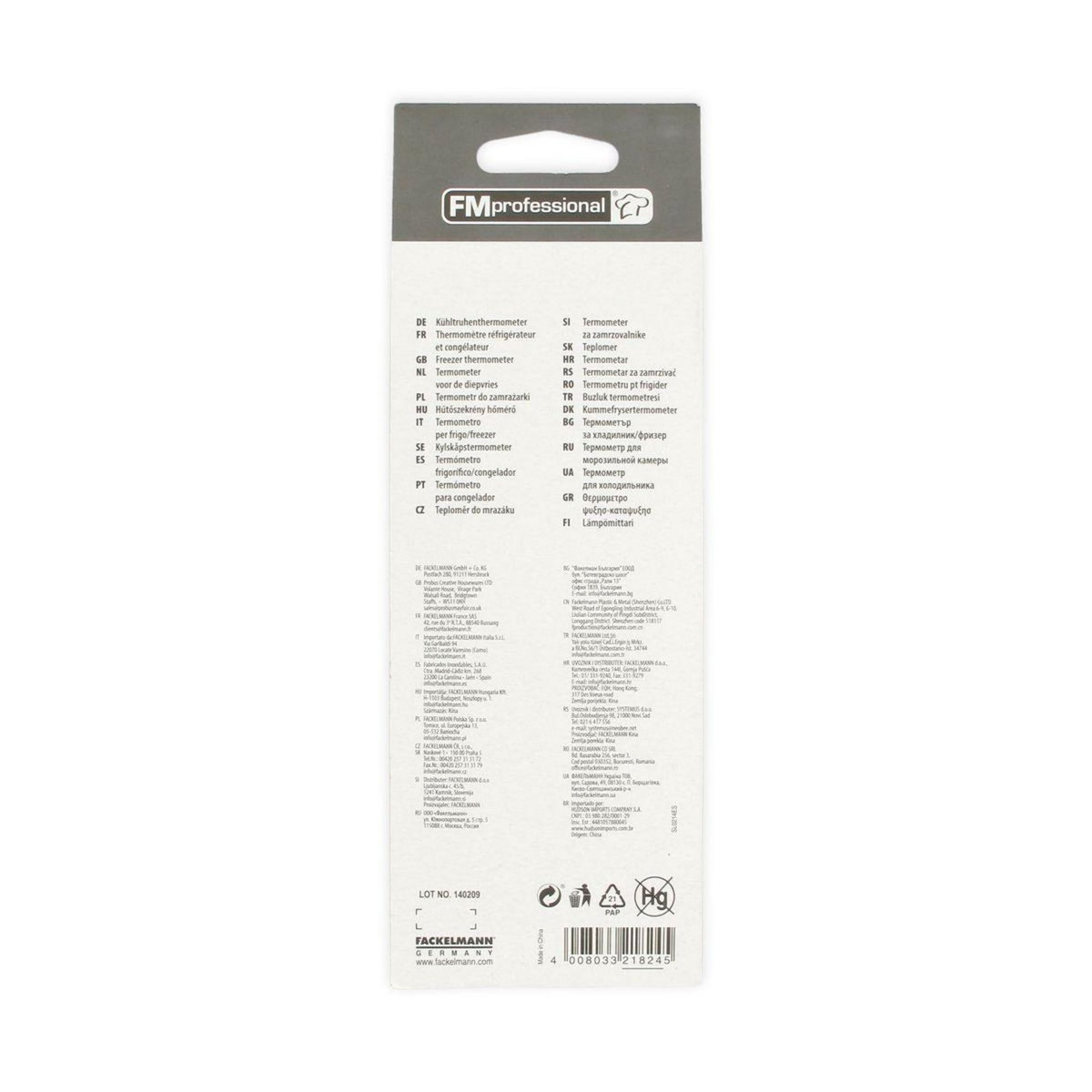 FM PROFESSIONAL Lot de 2 thermomètres réfrigérateur FM Professional