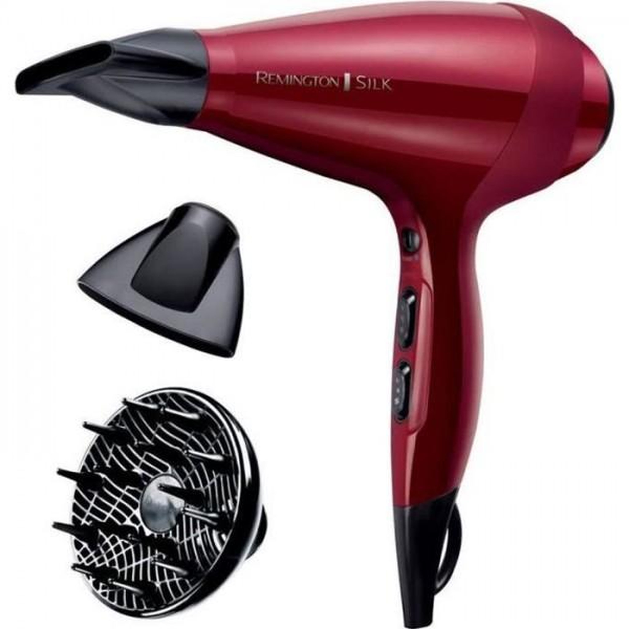 REMINGTON Seche Cheveux Seche-Cheveux Remington AC9096 Silk Ionique Grille Céramique Protéine de Soie, Moteur AC Professionnel, Fonction turbo 2400W