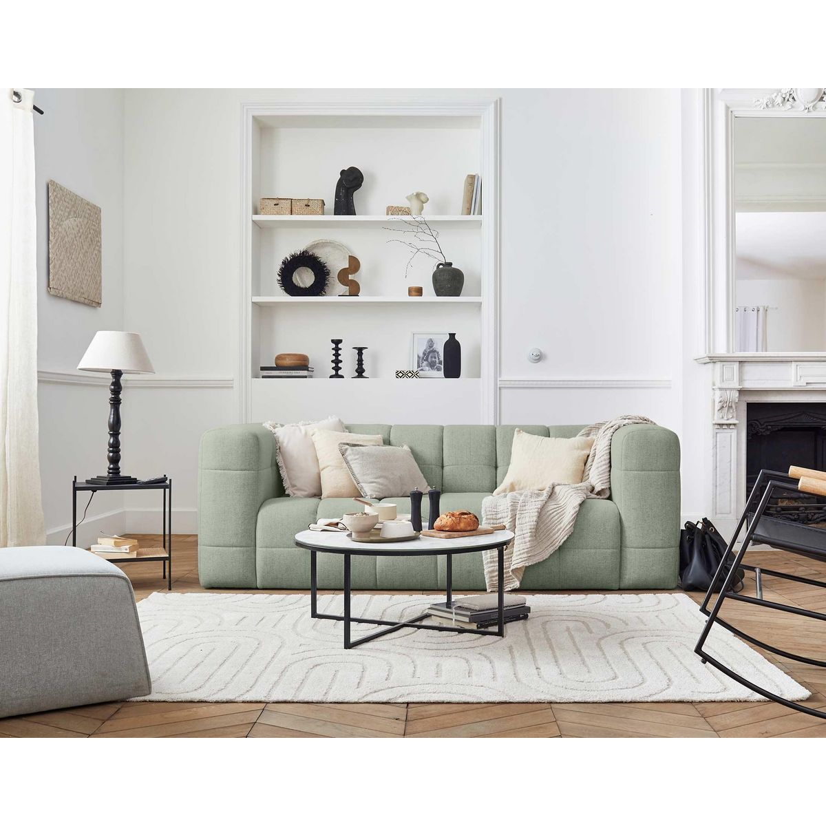 LISA DESIGN Suzano - canapé 3 places - en tissu