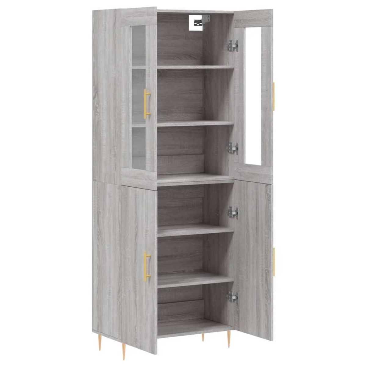 VIDAXL Buffet haut Sonoma gris 69,5x34x180 cm Bois d'ingenierie