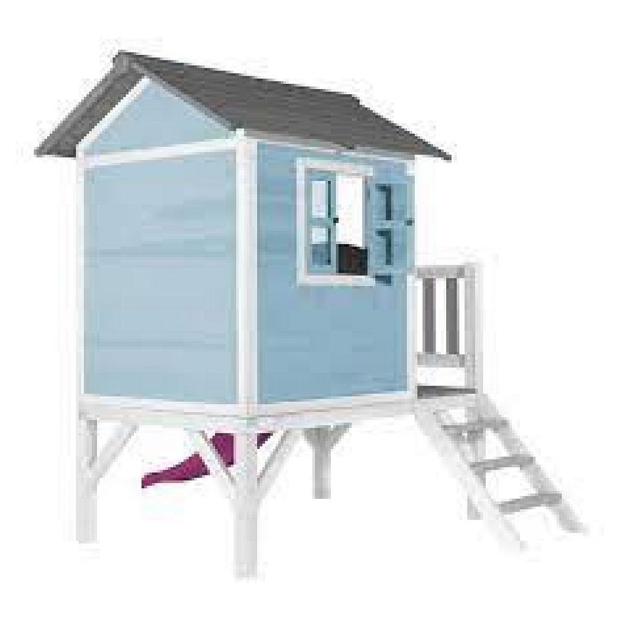 Voir la diapositive 2 : Axi House Maisonnette caribbean bleu - toboggan violet