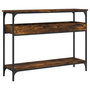 Voir la diapositive 2 : VIDAXL Table console avec etagere chene fume 100x29x75 cm