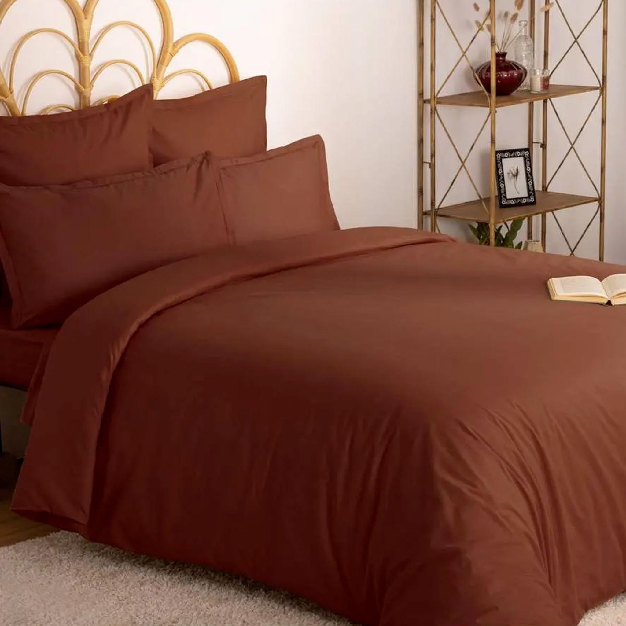 Voir la diapositive 2 : ATMOSPHERA Drap plat  intérieur  240x290cm terracotta