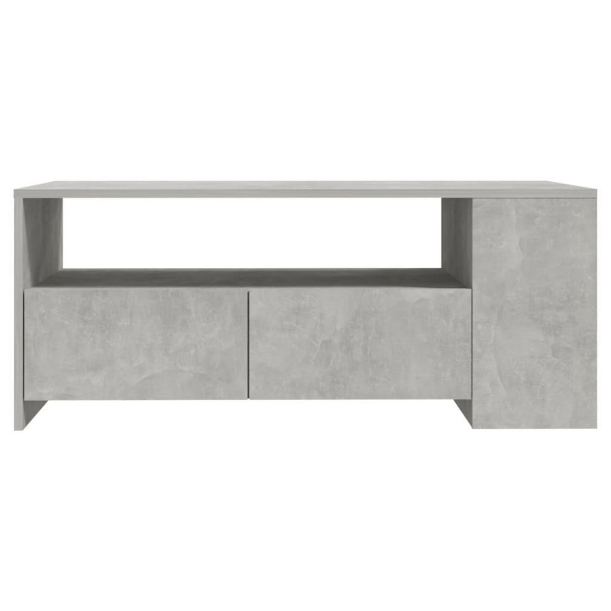 VIDAXL Table basse gris beton 102x55x42 cm bois d'ingenierie