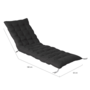 Voir la diapositive 5 : ID MARKET Lot de 2 coussins universel de transat ADAM 180cm noir