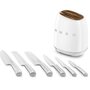 Voir la diapositive 5 : SMEG Bloc couteaux 6 couteaux multi-usage blanc
