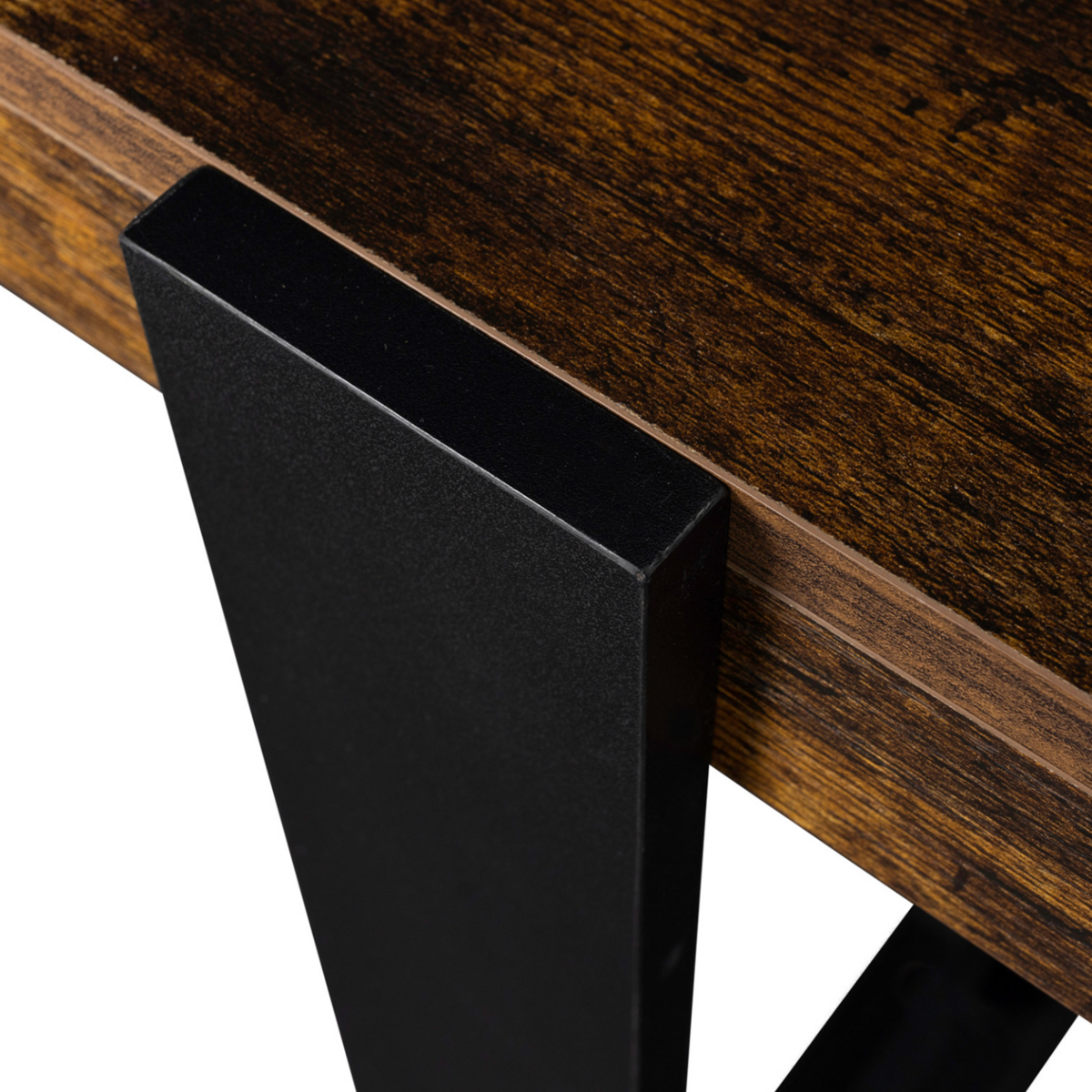 ID MARKET Console PHOENIX bois effet vieilli et noir