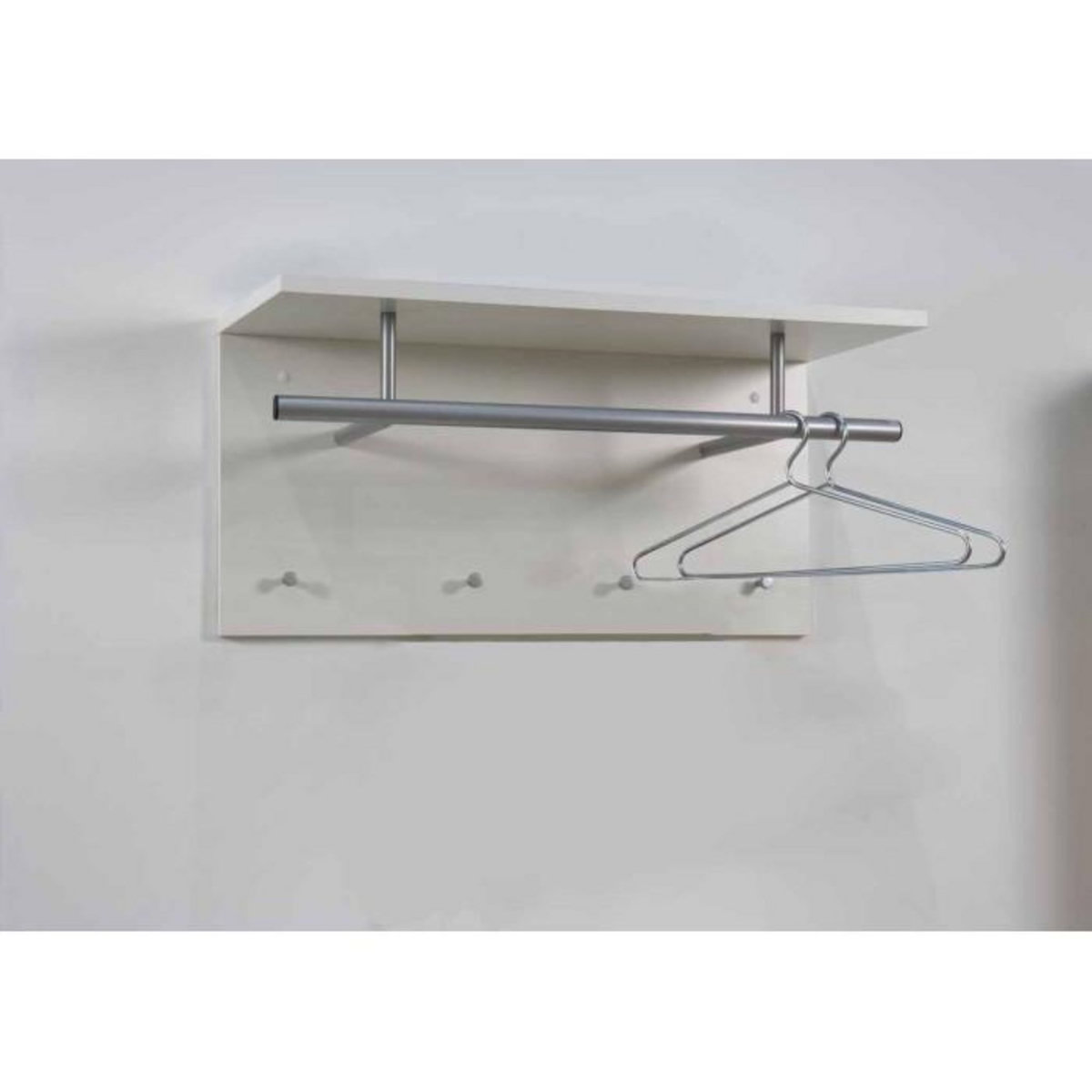 Paris Prix Patère Murale  4 Crochets  72cm Blanc