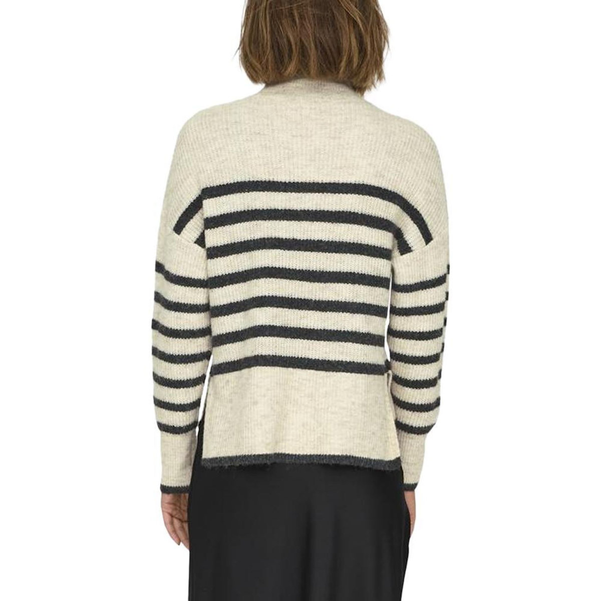Only Pull Beige à rayures Femme Only Fridi