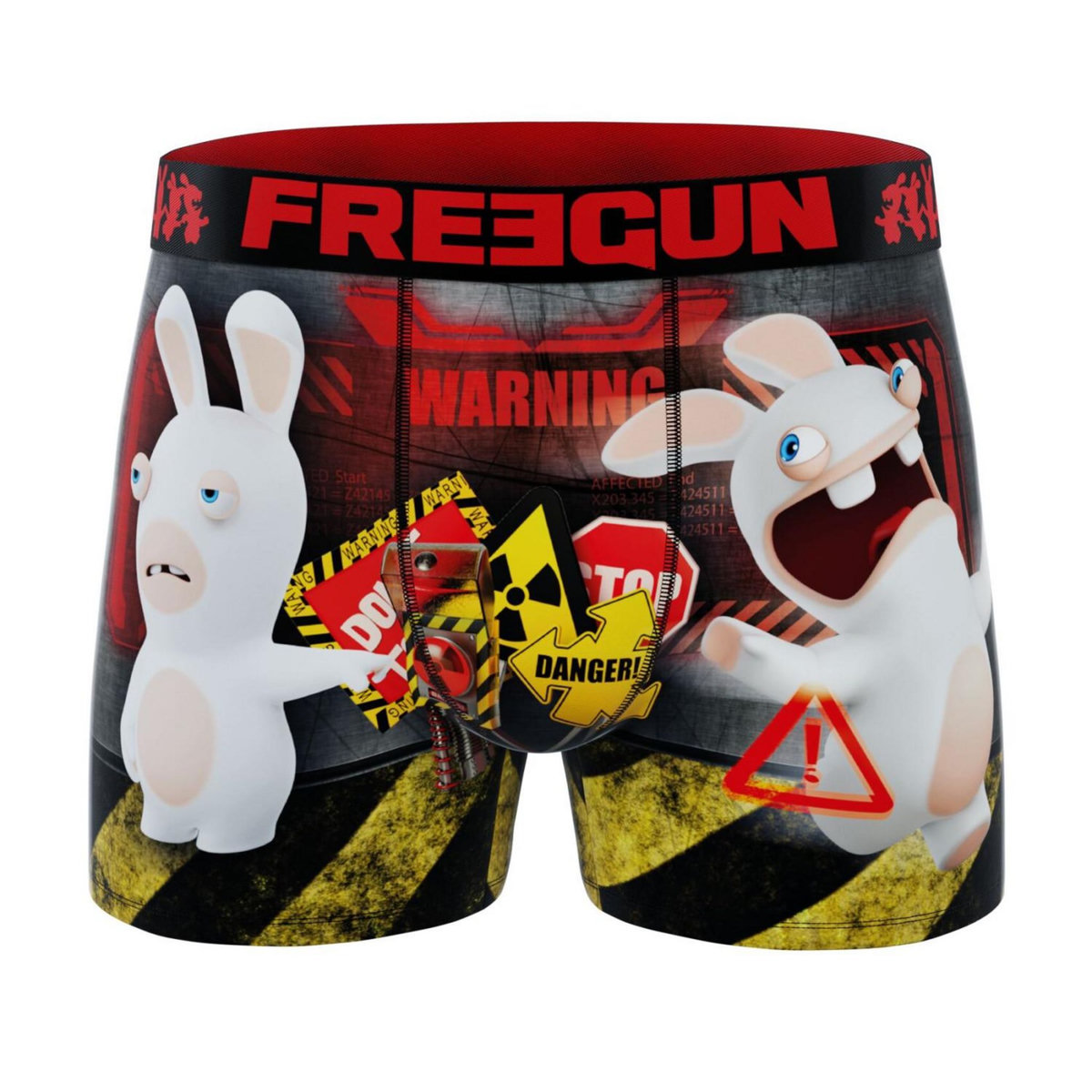 FREEGUN Lot de 4 boxers homme Lapins Crétins