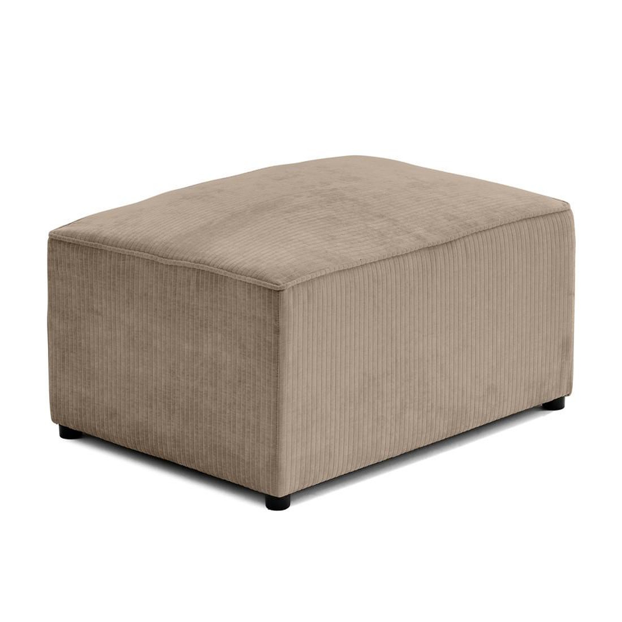 Voir la diapositive 3 : BEST MOBILIER Topaze - pouf - en velours côtelé plat
