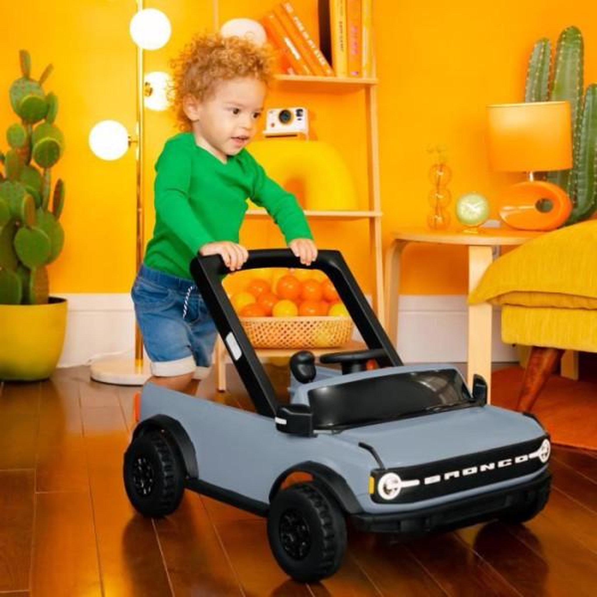 Voir la diapositive 3 : Bright Starts BRIGHT STARTS Trotteur et centre d'activités Ford Bronco 4-en-1, jouet de volant interactif et amovible, gris, a partir de 6 mo