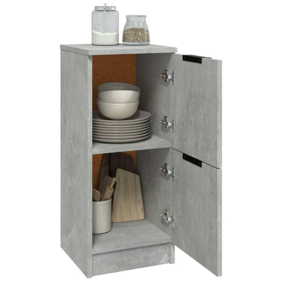 VIDAXL Buffet Gris beton 30x30x70 cm Bois d'ingenierie