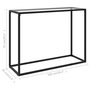 Voir la diapositive 6 : VIDAXL Table console Transparent 100x35x75 cm Verre trempe