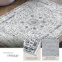Voir la diapositive 4 : tectake Tapis design vintage à poils courts en laine synthétique et feutre gris 120 x 170 cm