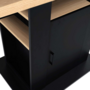 Voir la diapositive 6 : ID MARKET Ilot central UGO 110 cm bois noir et imitation hêtre avec rangements