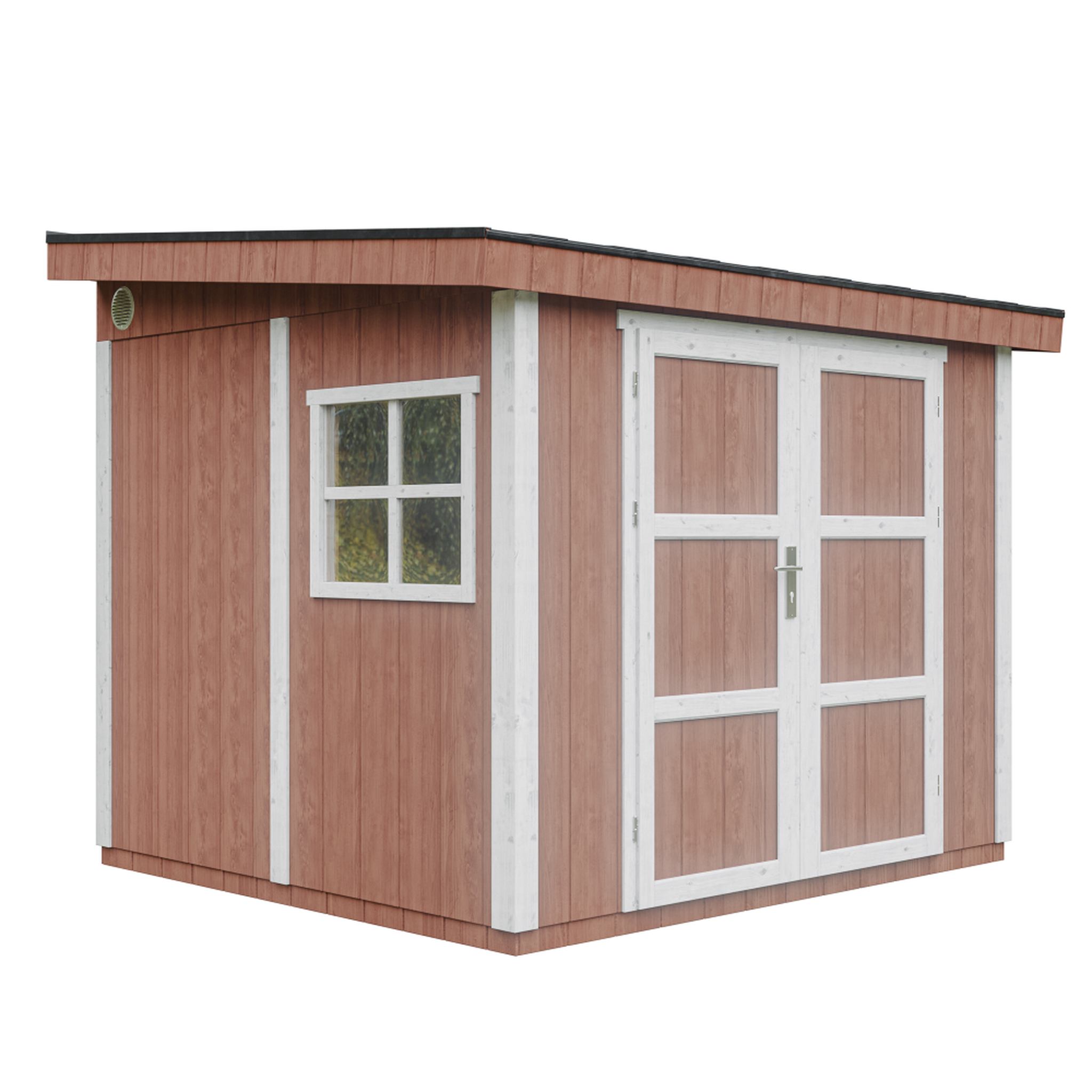 Voir la diapositive 2 : TIMBELA Abri de jardin qualité premium 5,9 m² - h231x248x294 cm avec plancher et paroi latérale m938