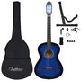 Voir la diapositive 2 : VIDAXL Jeu de guitare classique de débutant 12 pcs Bleu 4 4 39