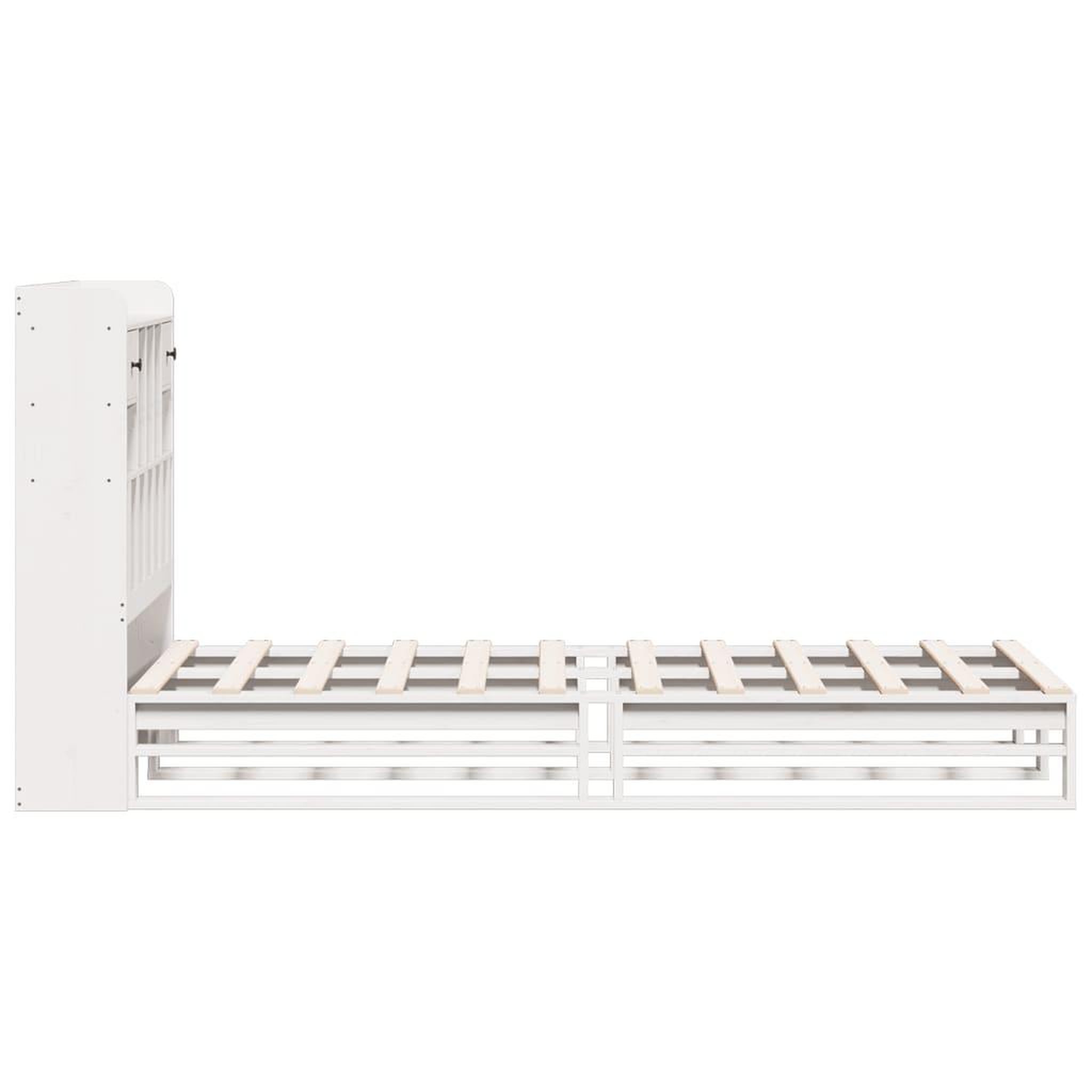 Voir la diapositive 5 : VIDAXL Lit bibliotheque sans matelas blanc 75x190cm bois de pin massif