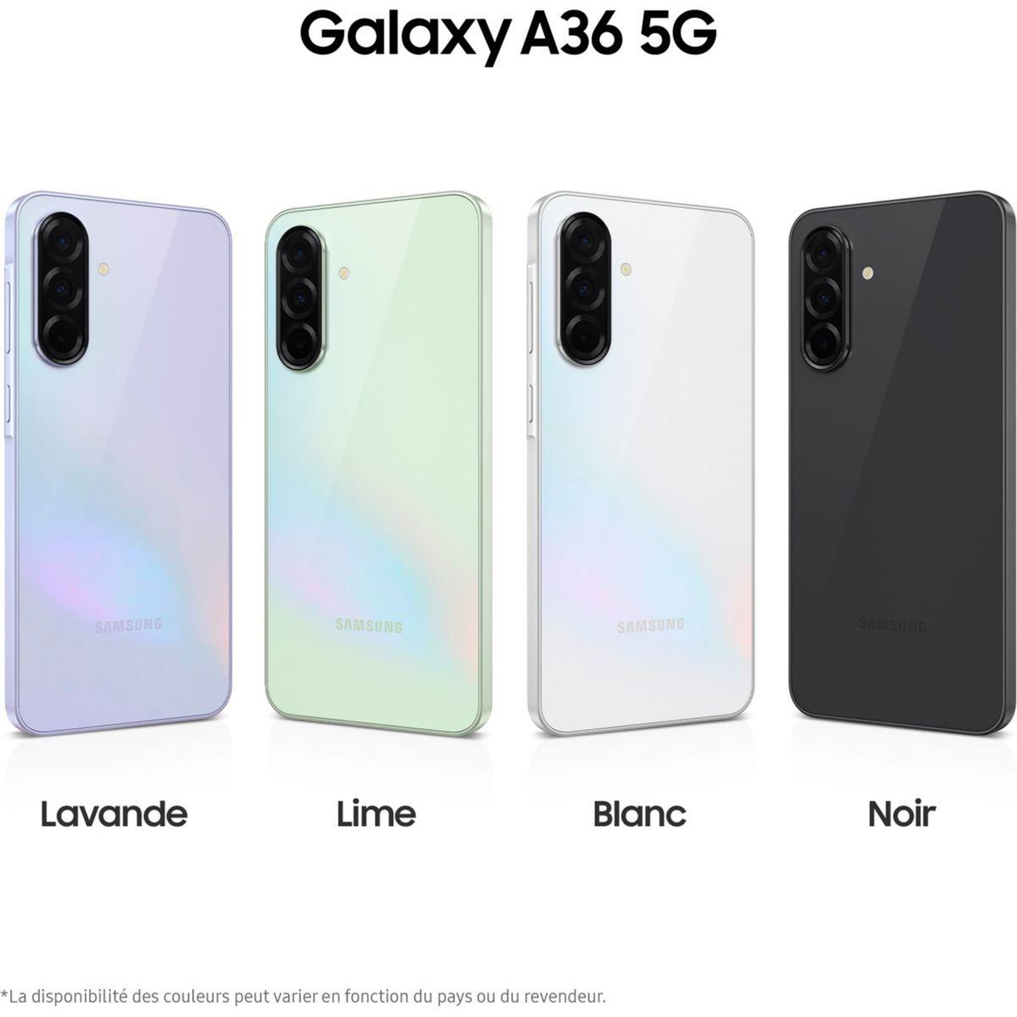 Voir la diapositive 2 : Samsung Smartphone Galaxy A36 Noir 256Go 5G