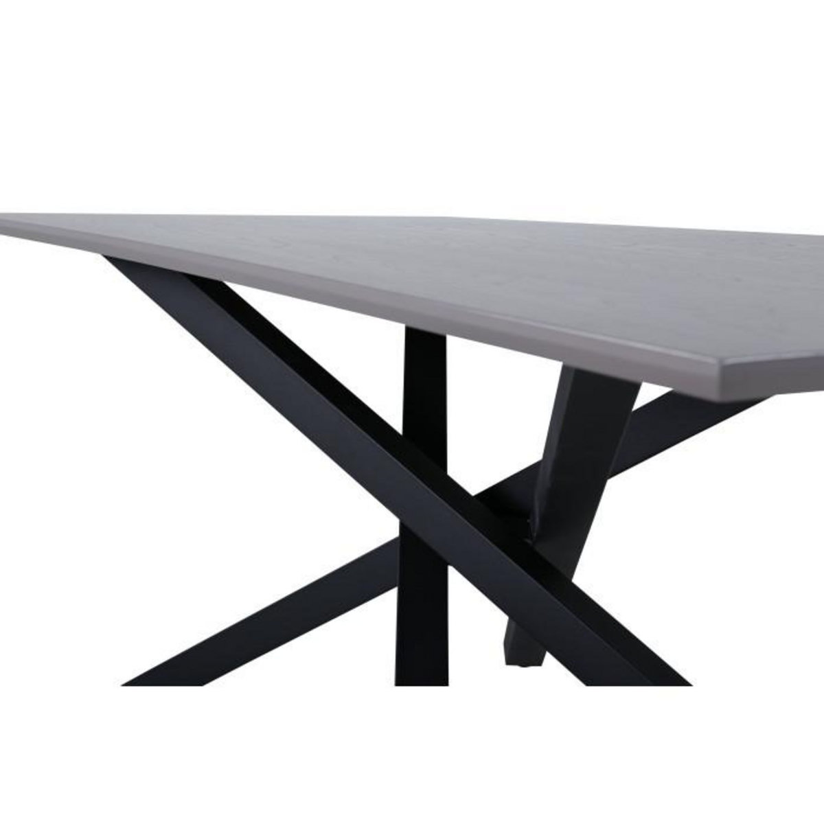 Paris Prix Table à Manger  Piazza  180cm Gris & Noir