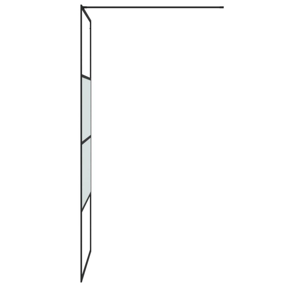 VIDAXL Paroi de douche Noir 90x195 cm Verre ESG demi-depoli