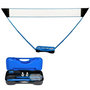 Voir la diapositive 1 : PLAY4FUN Set de Badminton complet avec filet 295 x 38 x 154 cm, raquettes, volants et étui de rangement