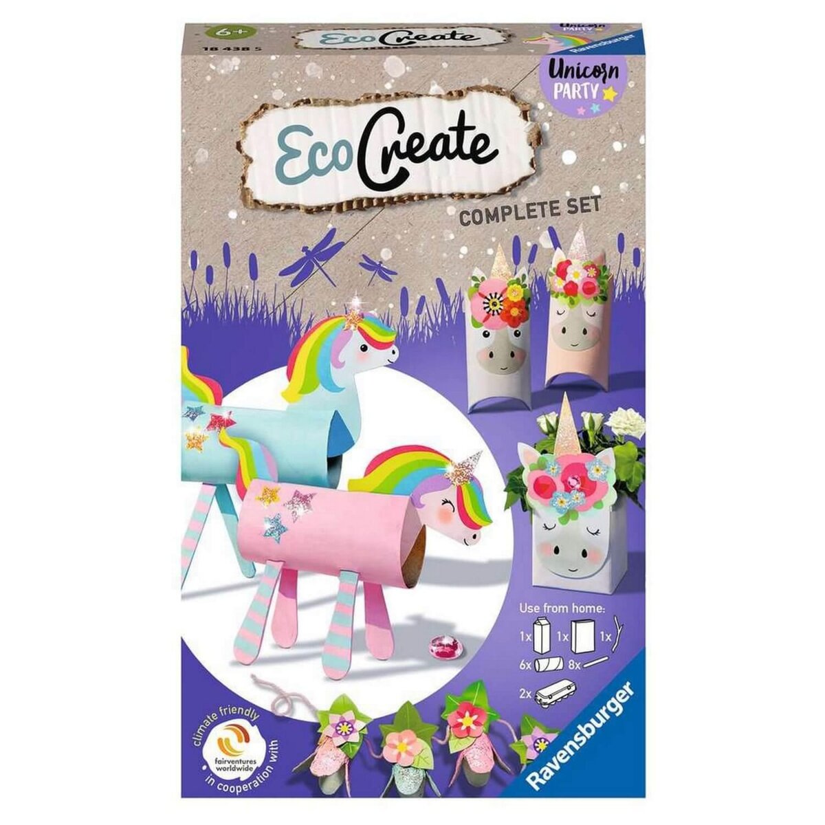 RAVENSBURGER Kit créatif EcoCreate Mini - Licorne et fête d'anniversaire