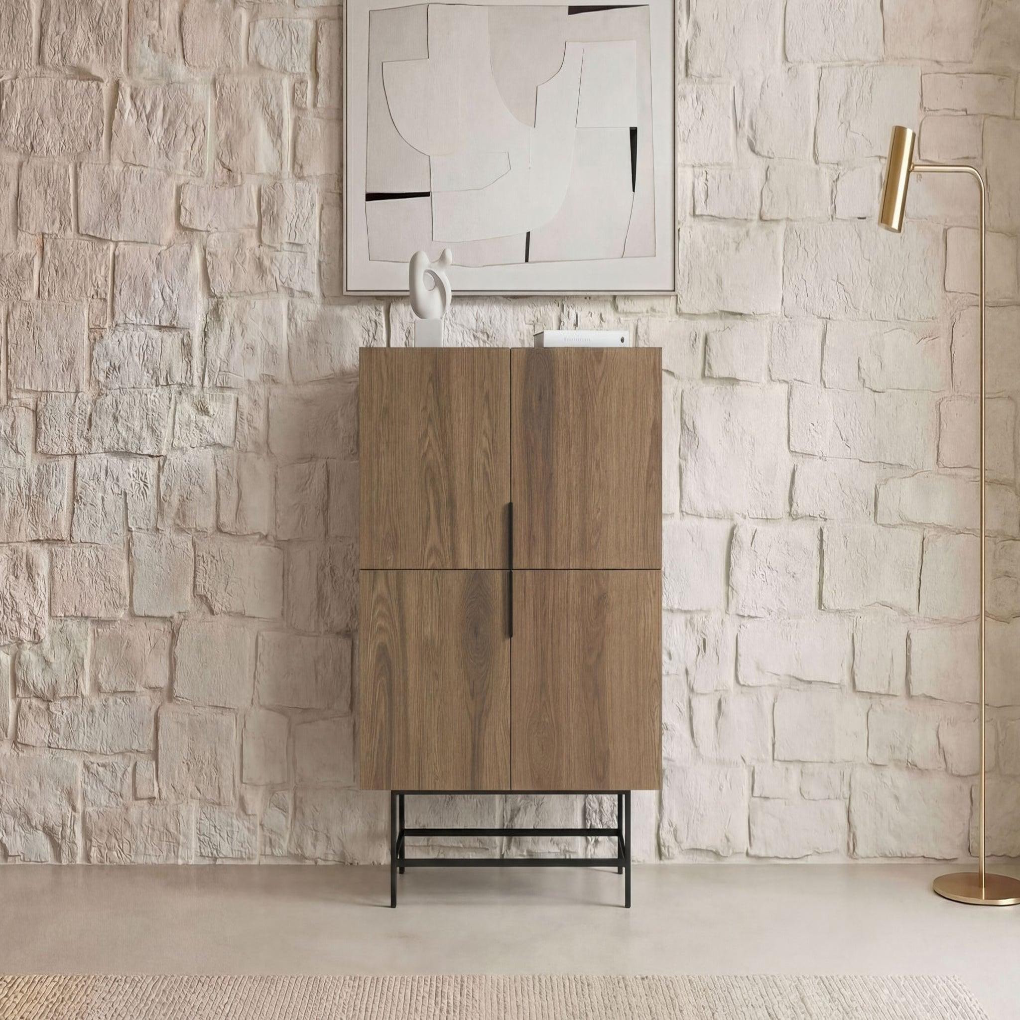 Voir la diapositive 2 : CASANOVA PARIS Soma - commode 4 portes 100cm en mélamine