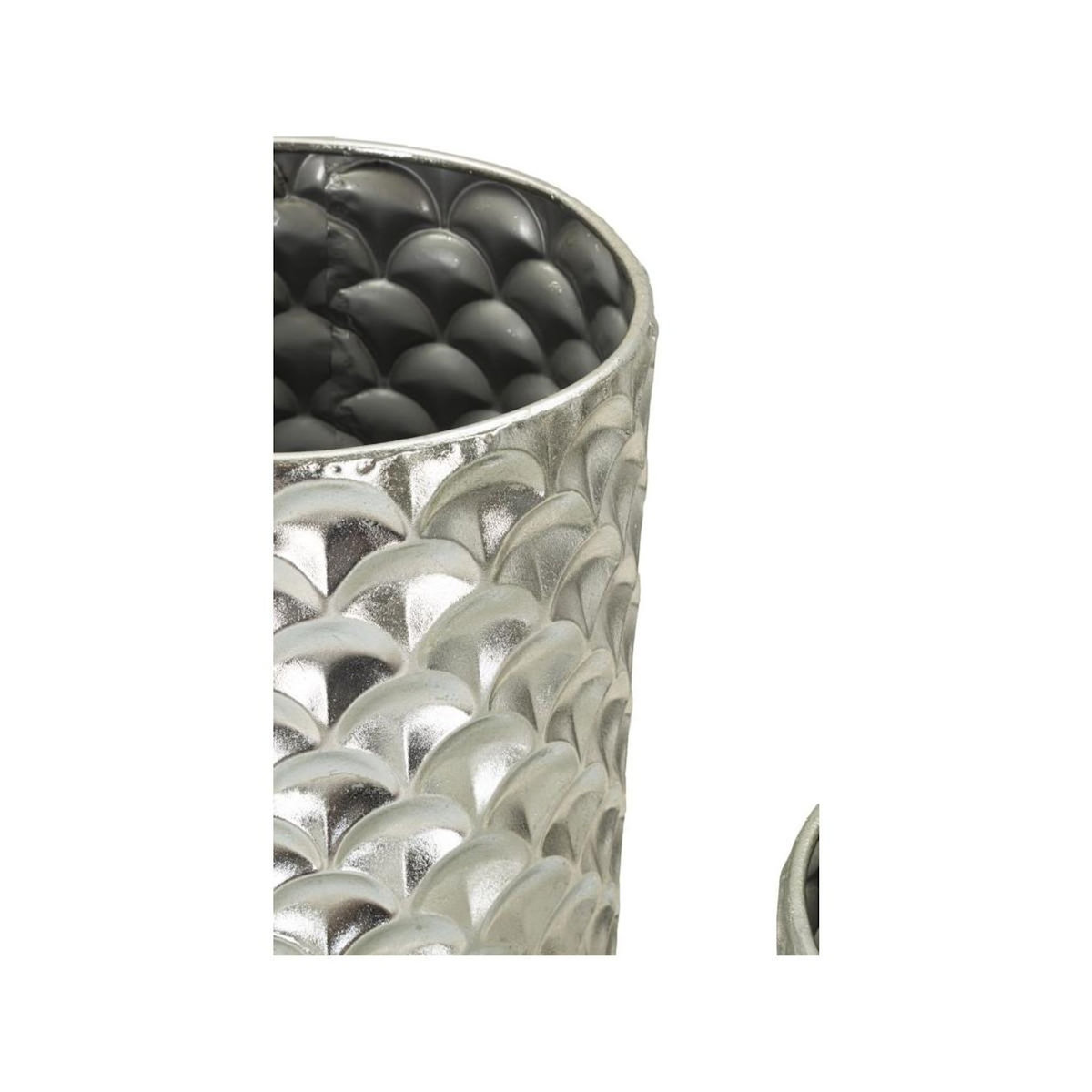 Paris Prix Lot de 2 Cache-Pots en Métal  Silvy  92cm Argent