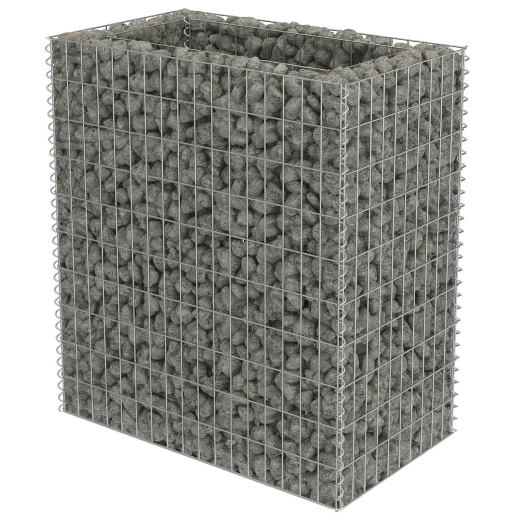 Voir la diapositive 2 : VIDAXL Lit sureleve a gabion Acier galvanise 90x50x100 cm