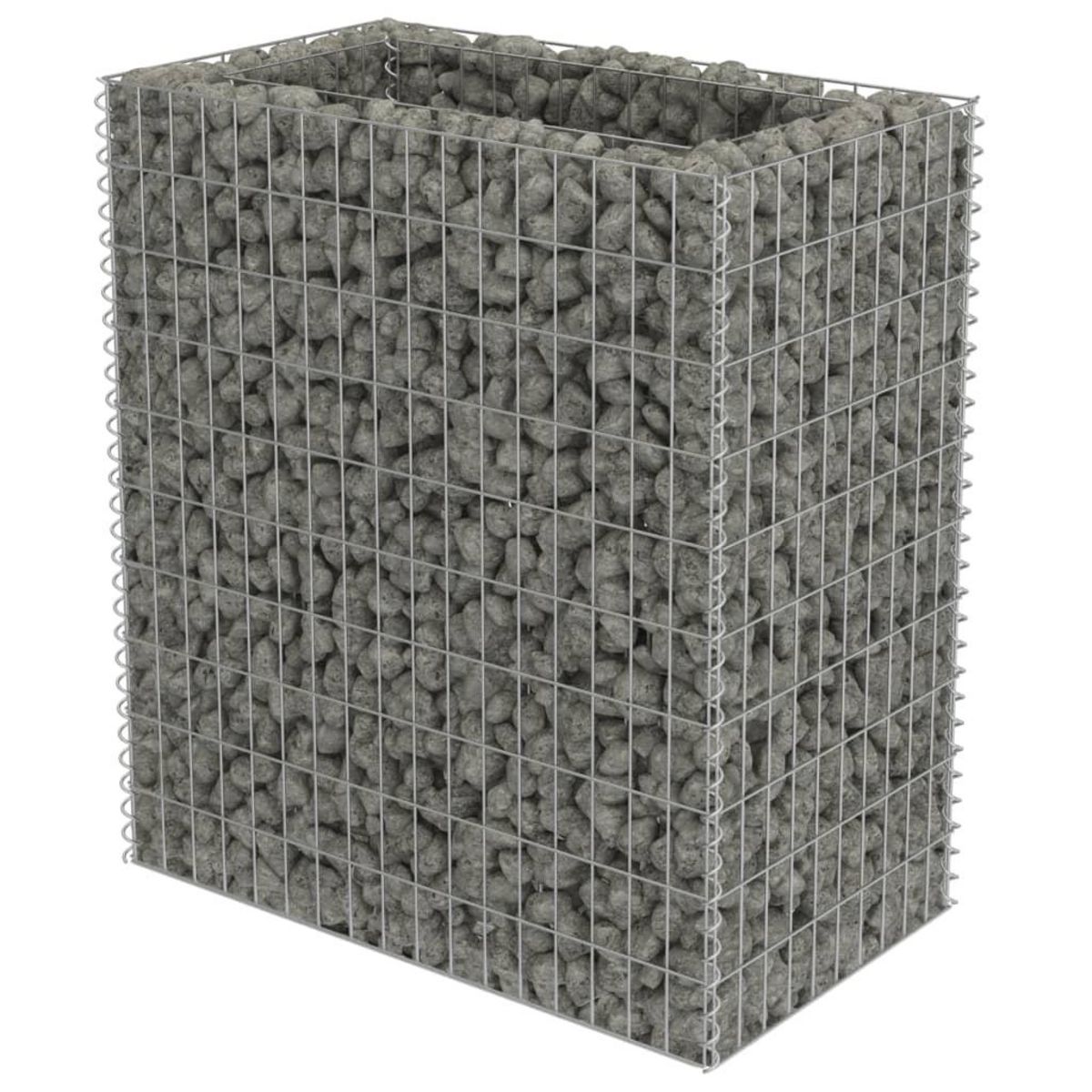 VIDAXL Lit sureleve a gabion Acier galvanise 90x50x100 cm