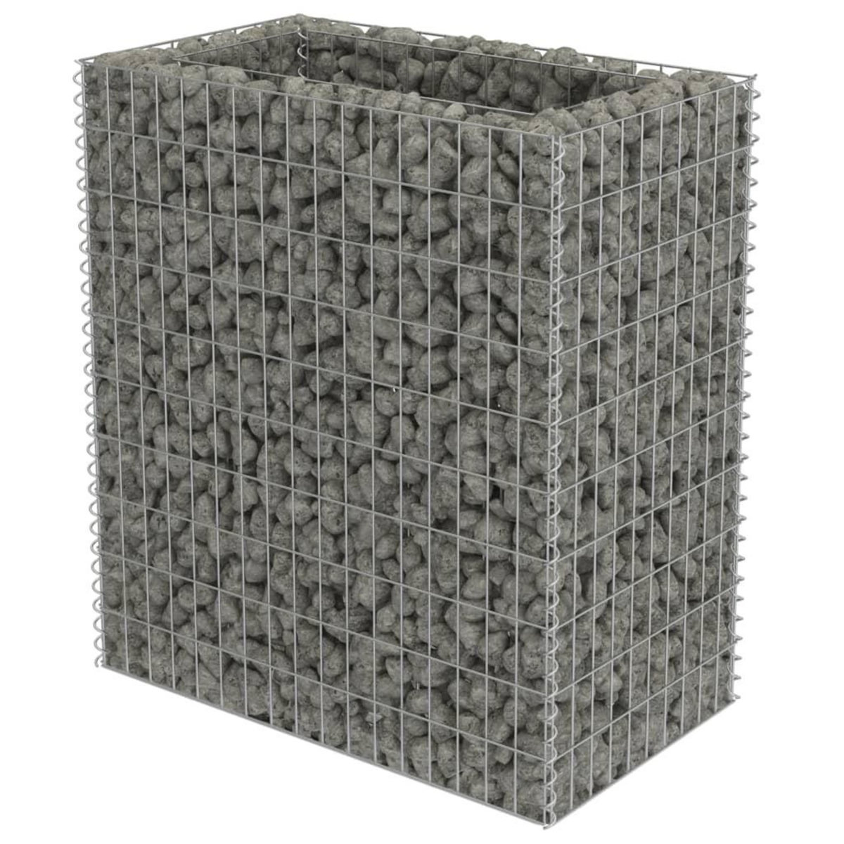 VIDAXL Lit sureleve a gabion Acier galvanise 90x50x100 cm