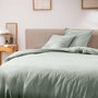 Voir la diapositive 3 : Paris Prix Parure de Lit 3 Pièces  Meline  260x240cm Sauge